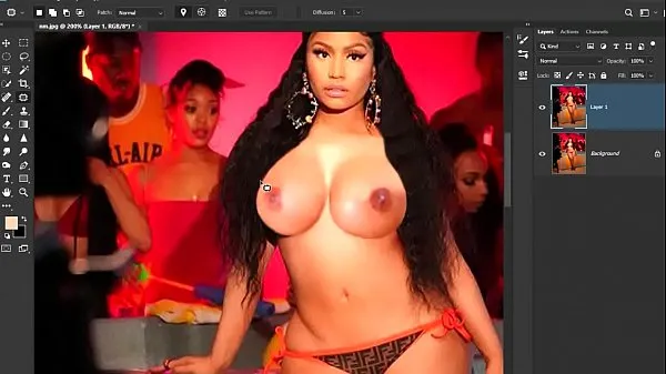Świeże Undressing Nicki Minaj in Photoshop | Full image ciepłe klipy
