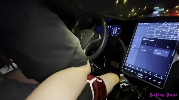 Fresh Sexy Cute Petite Teen Bailey Base fucks tinder date in his Tesla while driving - 4k warm Clips