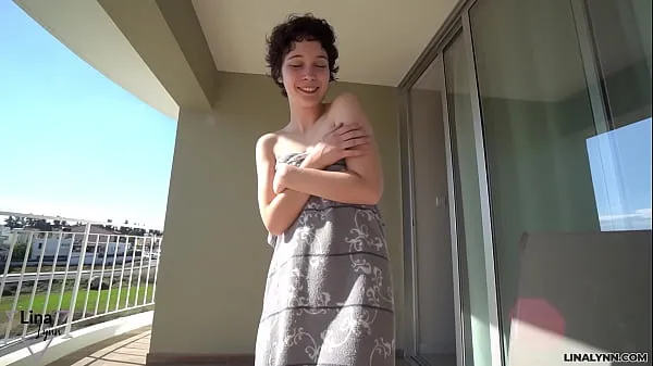 Fresh First FUCK outdoors! LinaLynn on the hotel balcony warm Clips