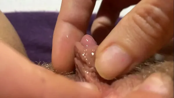 Fresh huge clit jerking orgasm extreme closeup warm Clips