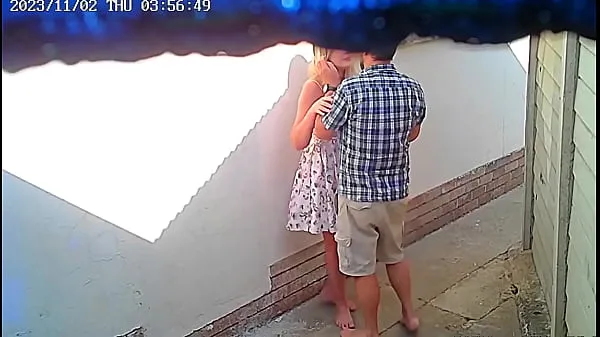 Cctv camera caught couple fucking outside public restaurant Klip hangat segar