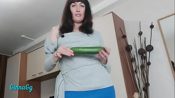 Fresh my creamy cunt started leaking from the cucumber. fisting and squirting warm Clips